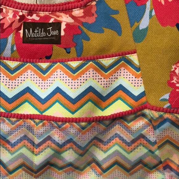 🌸Matilda Jane Floral Chevron Gather It Up Bag🌸 - Picture 3 of 5
